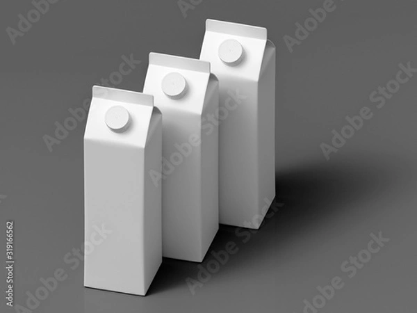 Obraz 3D mockup of a packaging packaging template.