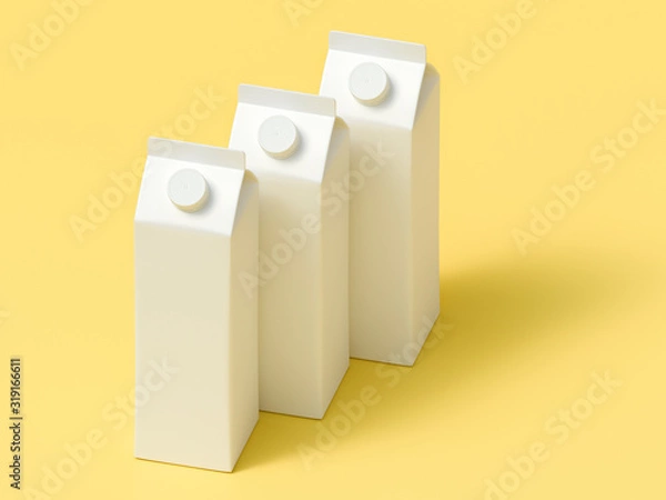 Obraz 3D mockup of a packaging packaging template.