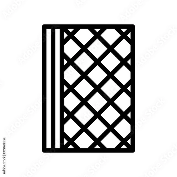 Fototapeta sweets and candy related lined biscuit vector in lineal style