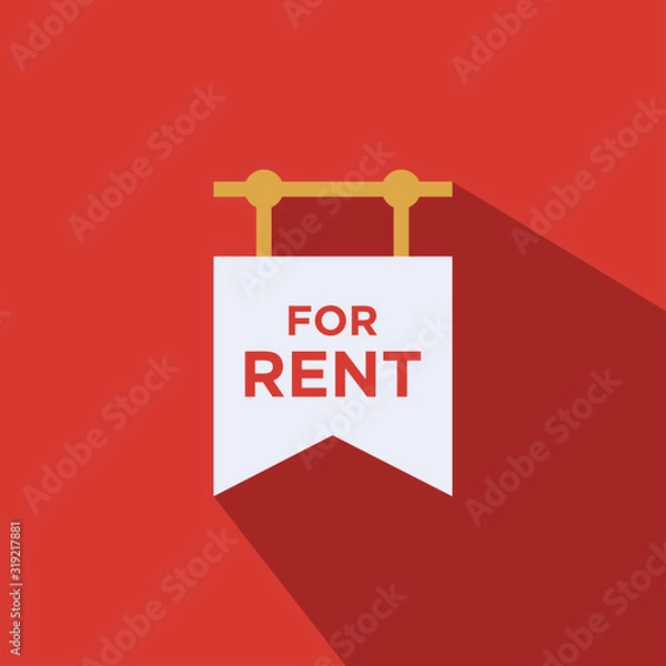 Obraz house for rent flat vector icon - ui icon vector