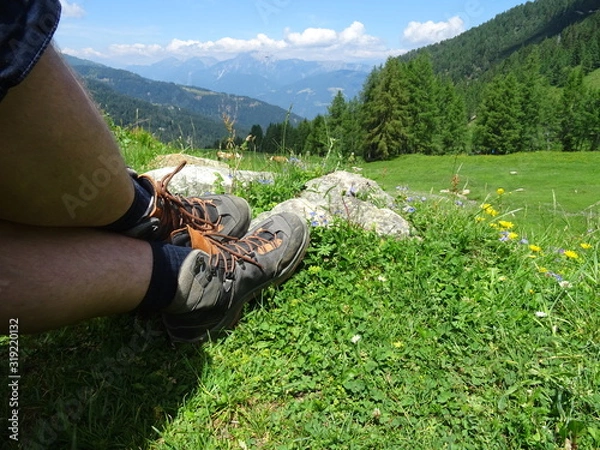 Obraz shoes in the mountains