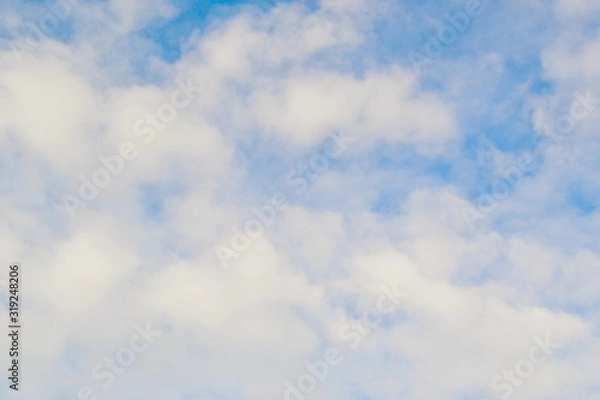 Obraz blue sky with white clouds
