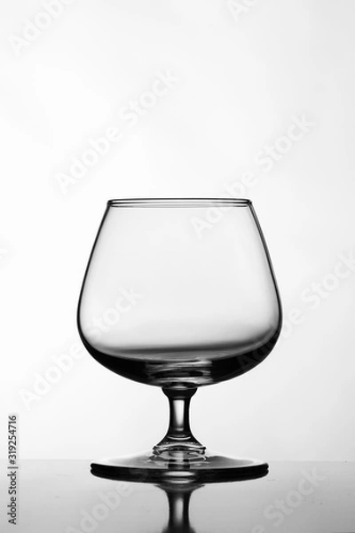 Obraz Empty glass for whiskey empty glassware light background