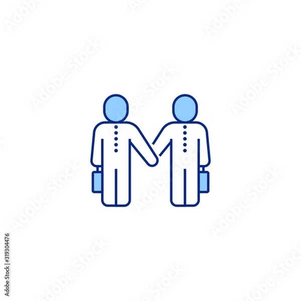 Fototapeta worker creative icon. From Business People icons collection. Isolated worker sign on white background