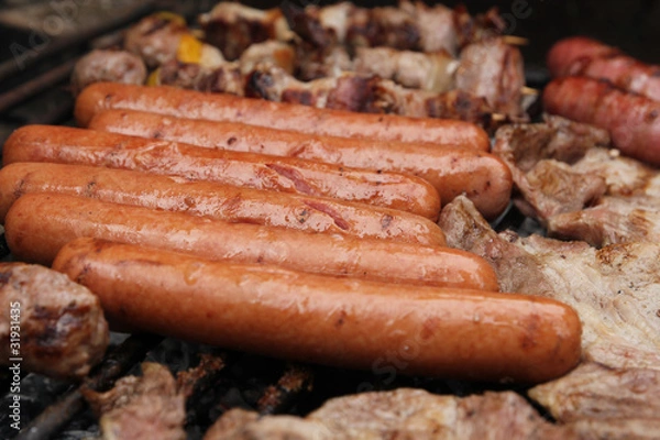 Obraz Wurstel alla griglia