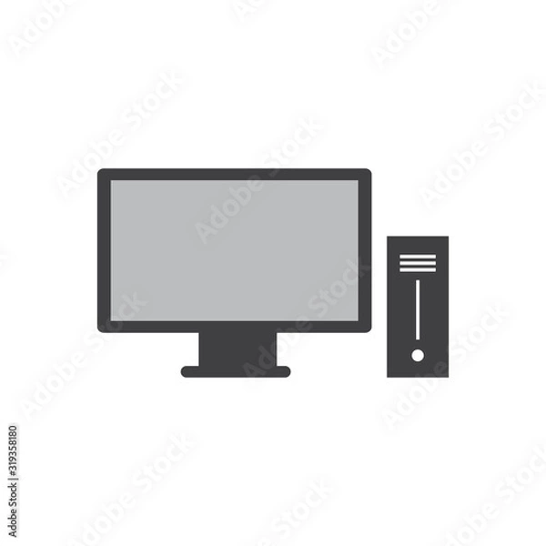 Fototapeta computer icon vector design with black color