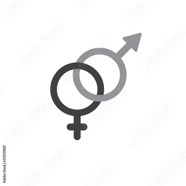 Fototapeta Gender symbol icon vector design with black color