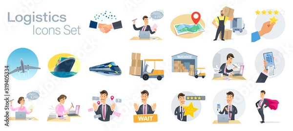 Obraz Vector SET_Logistics Icons Set