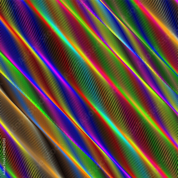 Obraz Colorful Stripes Waves Curve Line Abstract  Pattern Texture Vector Background