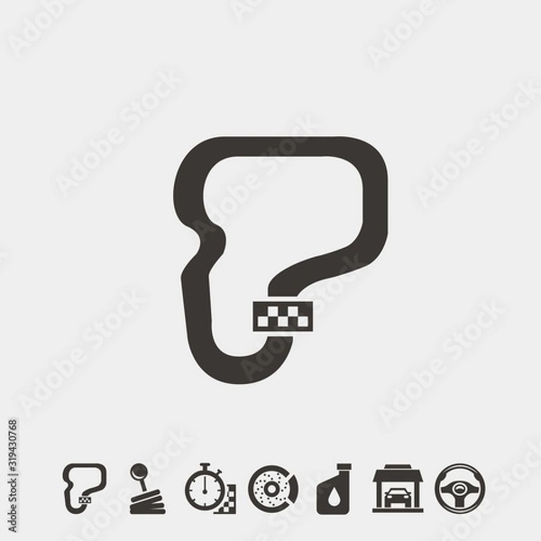 Obraz race lap icon vector illustration symbol for website and graphic design