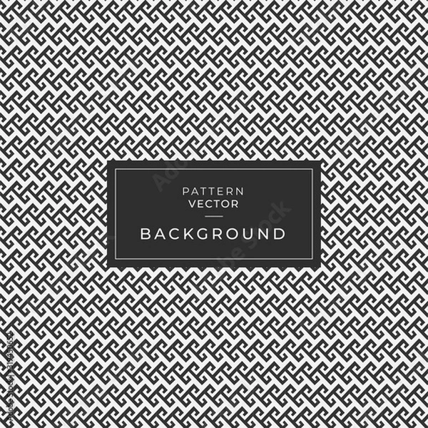 Fototapeta Vector seamless pattern. Modern stylish texture. Repeating Greek pattern. Monochrome swatch with meander.