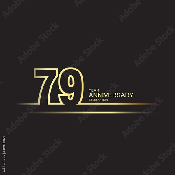 Obraz 79 Year Anniversary Vector Template Design Illustration