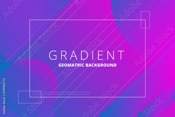 Fototapeta Purple Gradient Geometric Background