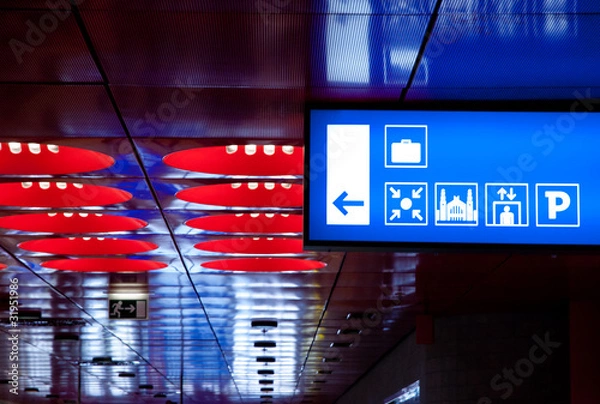 Obraz Pictograms at Railway Station