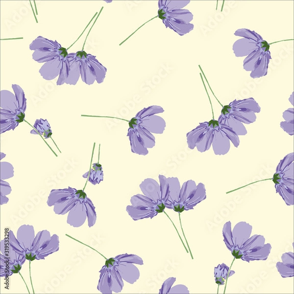 Fototapeta Seamless Pattern with Flowers