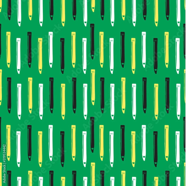 Fototapeta Seamless Pattern with Colorful Pencils. Back to School Background
