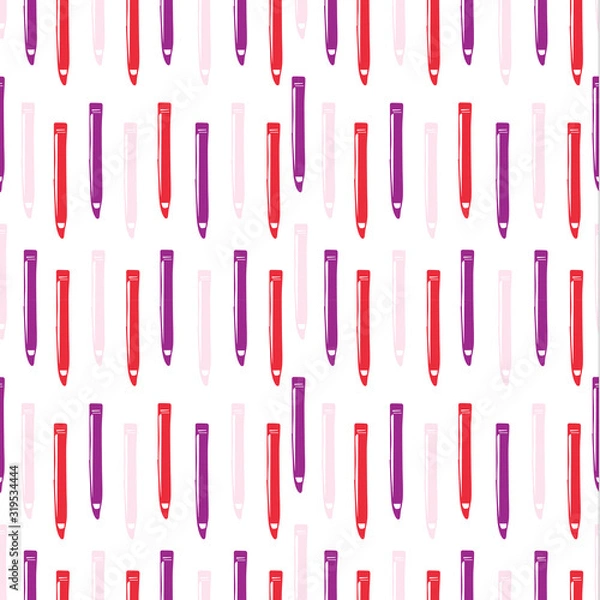 Fototapeta Seamless Pattern with Colorful Pencils. Back to School Background