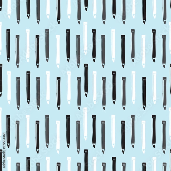 Fototapeta Seamless Pattern with Colorful Pencils. Back to School Background