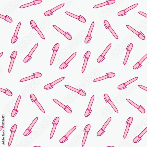 Fototapeta Seamless Pattern with Colorful Pens. Back to School Background