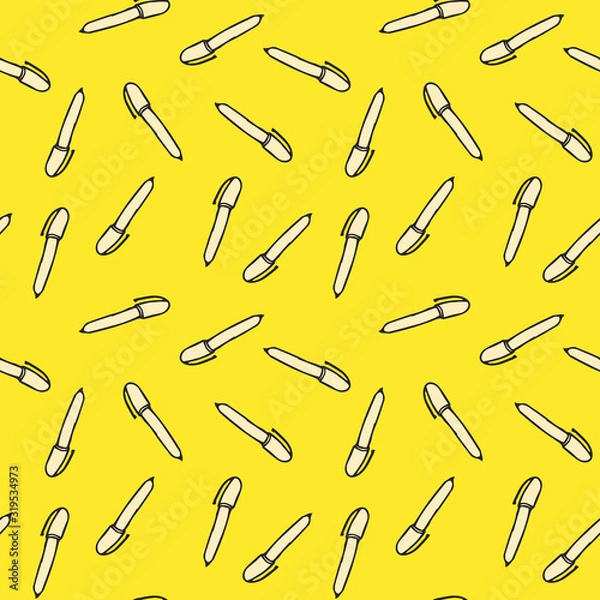Fototapeta Seamless Pattern with Colorful Pens. Back to School Background