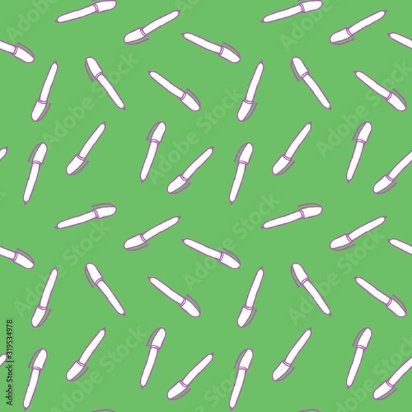Fototapeta Seamless Pattern with Colorful Pens. Back to School Background