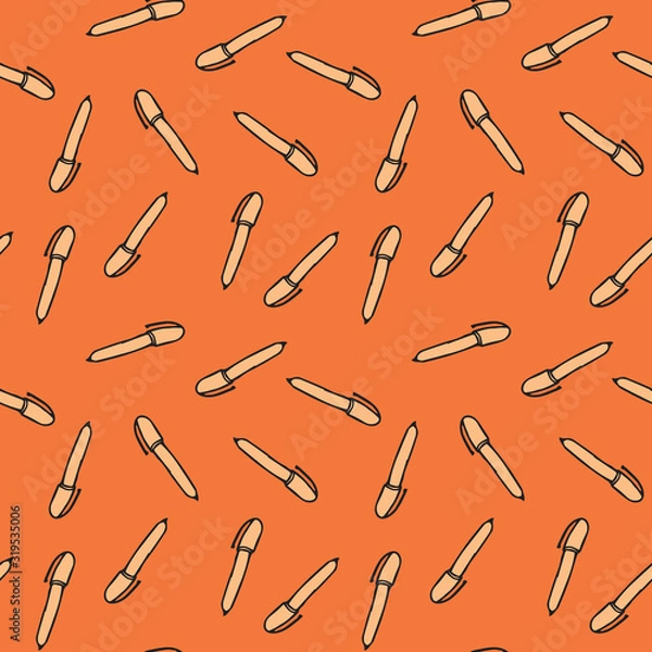 Fototapeta Seamless Pattern with Colorful Pens. Back to School Background