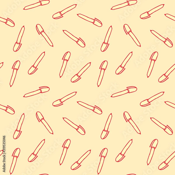 Fototapeta Seamless Pattern with Colorful Pens. Back to School Background
