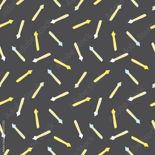 Fototapeta Seamless Pattern with Colorful Pens. Back to School Background