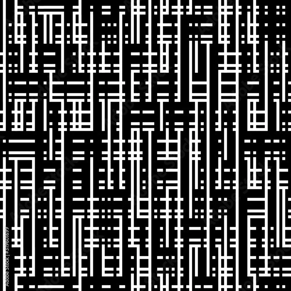 Fototapeta Seamless texture with black and white bands