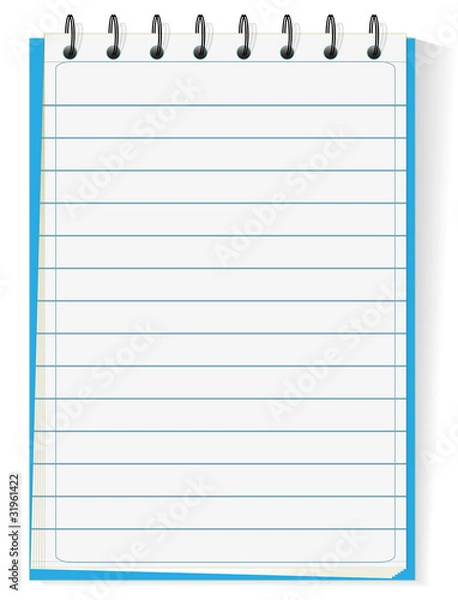 Fototapeta Spiral notepad