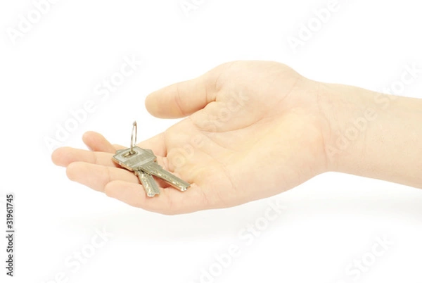 Obraz hand holds a key