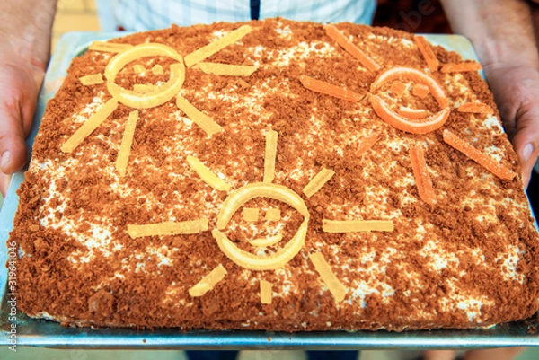 Obraz birthday cake on the table