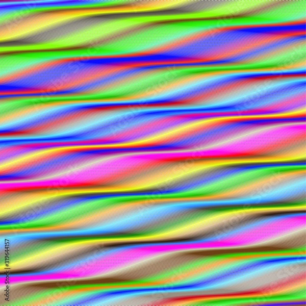 Obraz Colorful Stripes Waves Curve Line Abstract  Pattern Texture Vector Background