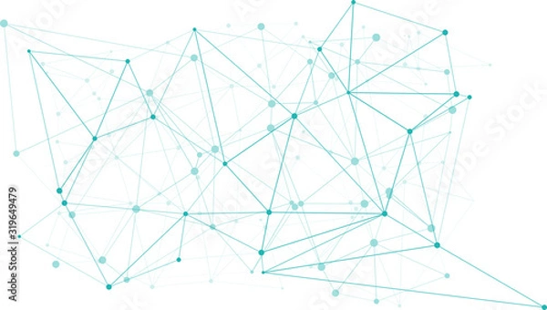 Obraz Connections algorithm chemistry transformation chaos, triangular presentation illustration molecule creative