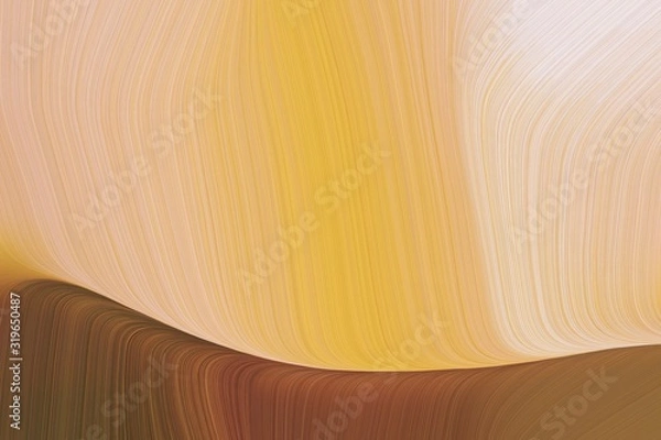 Fototapeta abstract simple with fluid lines canvas design with burly wood, brown and baby pink colors. art for sale. can be used as wallpaper, card, poster or canvas