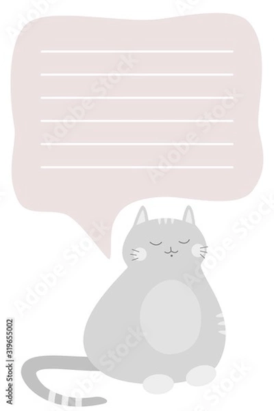 Obraz Cute postcard with a very happy cat