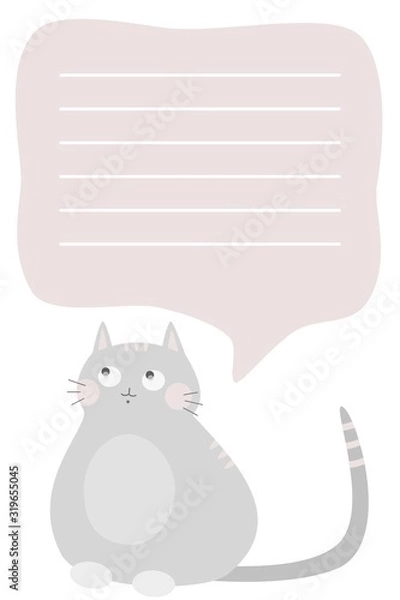 Obraz Cute postcard with a very happy cat