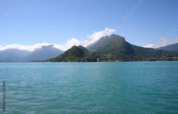 Fototapeta vue sur le lac d'annecy