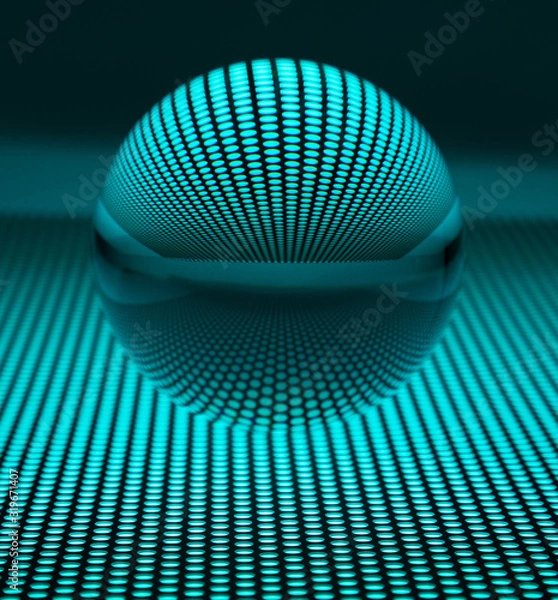 Fototapeta glaskugel hellblau3