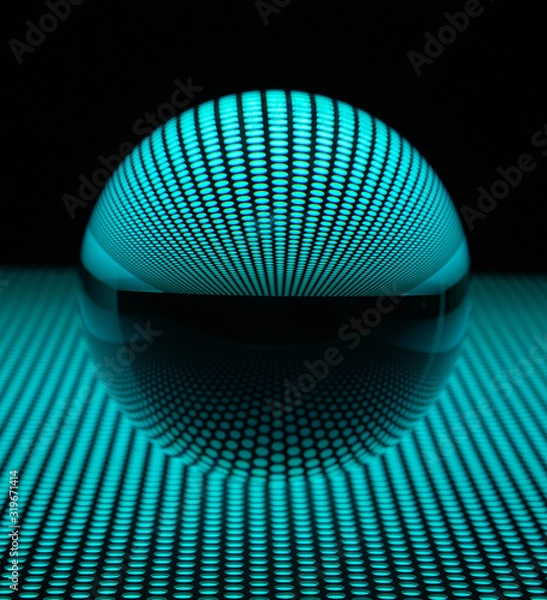 Fototapeta glaskugel hellblau1