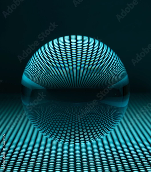 Fototapeta glaskugel hellblau2