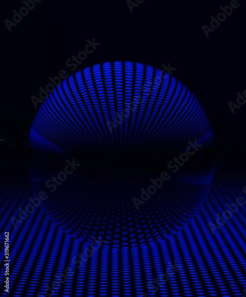 Fototapeta Glaskugel blau