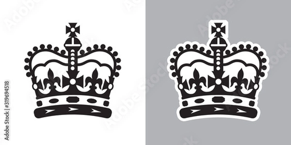 Obraz Imperial state crown of the UK ( United Kingdom of Great Britain and Northern Ireland ). Vector Illustration on light and dark backgrounds.