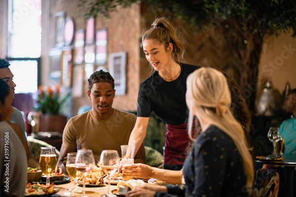 Obraz She Loves Serving Customers