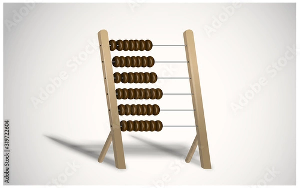 Fototapeta wooden abacus on a light background vector.