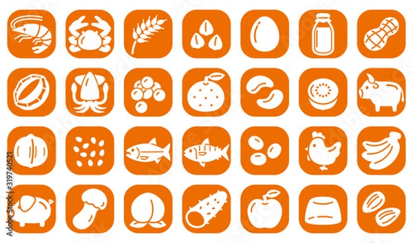 Obraz アレルギー特定原材料28品目のアイコン