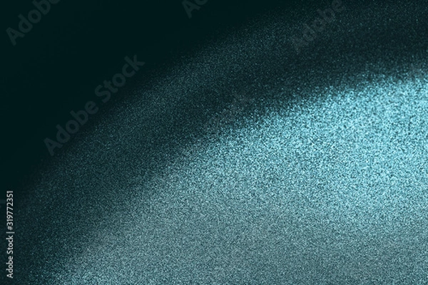 Fototapeta Turquoise titanium texture, metallic luster macro photo