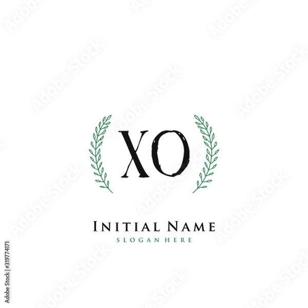 Fototapeta XO Initial handwriting logo vector