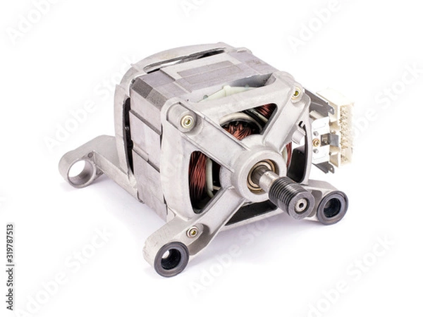 Obraz electric motor isolated on white background.