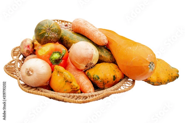 Obraz Vegetables in a wicker basket